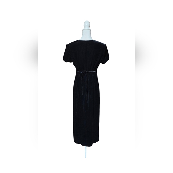 Motherhood Maternity Women's Dress Black Stretchy Maxi Fancy Christmas Party - Picture 3 of 6
